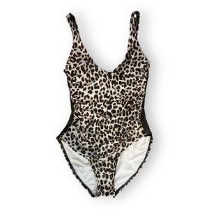 DKNY Animal Print One Piece Bathing Suit